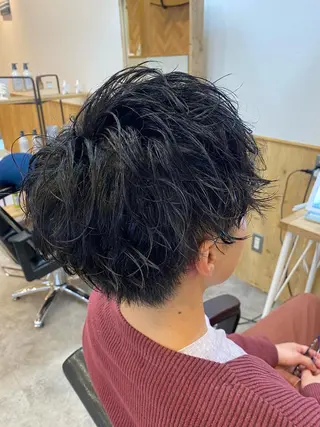 ショート パーマ メンズ Agu hair lua 上越高田西店所属・佐藤祐輔 メンズパーマのヘアスタイル
