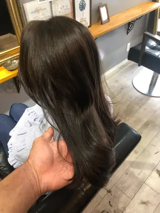 ミディアム カラー 渡辺俊介 暗髪カラー /美髪矯正/髪質改善のヘアスタイル