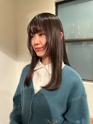 セミロング カラー CALM所属・原宿/ルーツカラー/ しゅんぺいのヘアスタイル