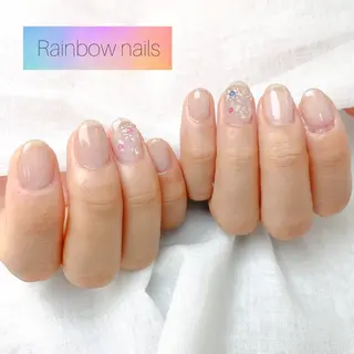 ネイル Rainbow nailsくろちゃんのネイルデザイン