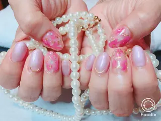 ミディアム ネイル 長さ出し専門 nynaのネイルデザイン