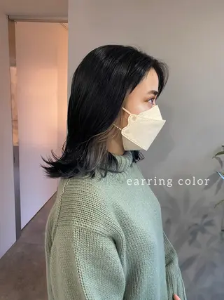 ミディアム カラー ヘアアレンジ ボブ /ニュアンス/ satomi🧸💖のヘアスタイル