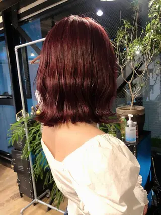 ミディアム ✨色持ちの良い艶 カラー✨蟹江真世のヘアスタイル