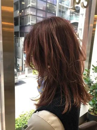 セミロング カラー 🍀褒められヘア🍀 松尾舜のヘアスタイル