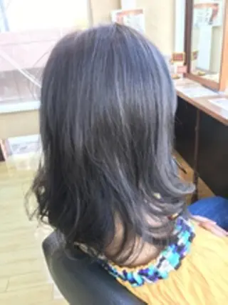 ミディアム カラー パピヨンロゼ コスメパーマ/メンズのヘアスタイル