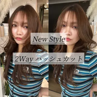 ロング ブリーチ/ウルフ ハッシュカット/石山のヘアスタイル