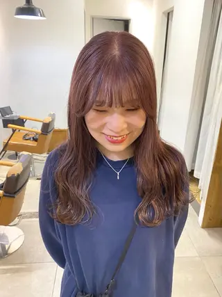 セミロング カラー 艶カラー 🤍🫧/makoのヘアスタイル