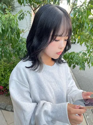 セミロング 亀川蓮 Agu hairのヘアスタイル