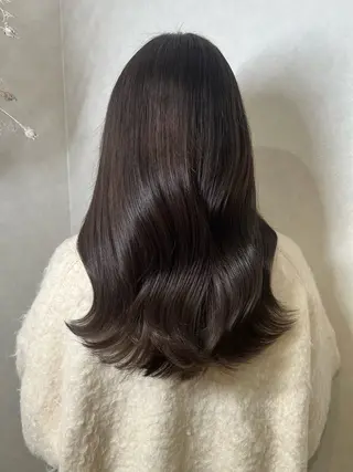 セミロング カラー hair make applause.所属・小賀 栞奈のヘアスタイル
