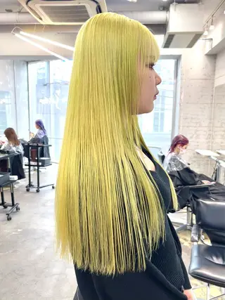 セミロング カラー レイヤーカットとハイ トーン/HIROKIのヘアスタイル