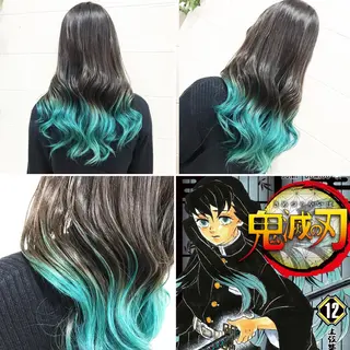 ロング カラー "PEPPU "所属・🌈推し色派手髪 ハイトーンShinのヘアスタイル