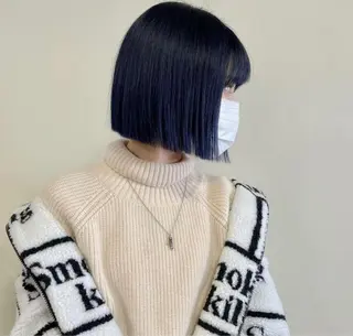 ミディアム 韓国リアルハッシュ レイヤーカットのヘアスタイル