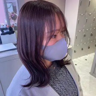 セミロング カラー ヘアアレンジ ダブルカラー 韓国ヘアKYONのヘアスタイル