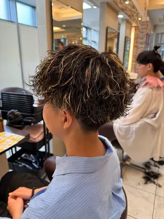 パーマ メンズ ⭐️透明感カラー/ パーマ⭐️宮野翔のヘアスタイル