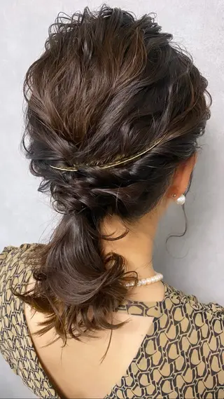 ミディアム ヘアアレンジ MAIKO 【中崎・茶屋町】のヘアスタイル