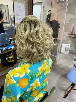 ミディアム ヘアアレンジ Achieve 三ノ宮のヘアスタイル