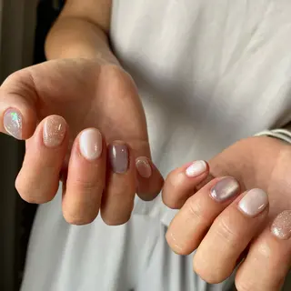 ネイル amuse 手書きニュアンスのネイルデザイン