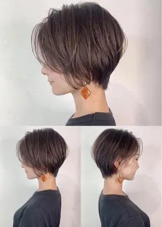 セミロング カラー _WHITE 高槻のヘアスタイル