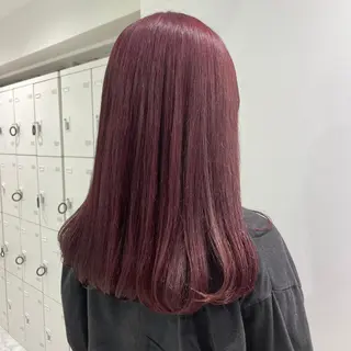 セミロング ❤︎ワンホンガーリー なハイトーンヘア❤︎のヘアスタイル