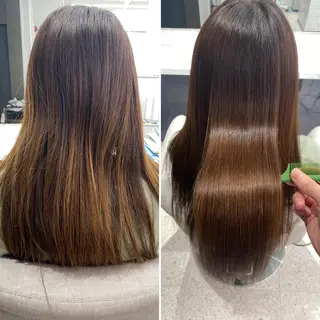 ロング 京都レイヤーカット/ 縮毛矯正/羽柴りくのヘアスタイル