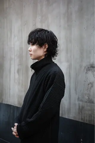 ミディアム パーマ メンズ ニュアンスパーマ/ メンズカット田島勇樹のヘアスタイル