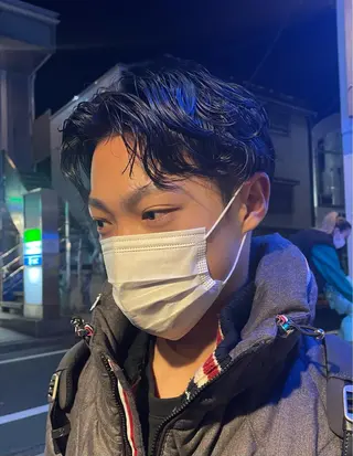 ショート パーマ メンズ ハイトーン/レイヤー 🌸さくらのヘアスタイル