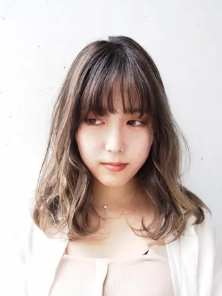 ミディアム カラー 髪質改善/レイヤー ストウシンゴのヘアスタイル