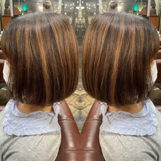 ミディアム 👑派手髪/カット 👑ANRYのヘアスタイル