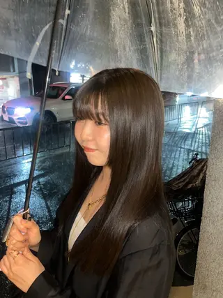 ロング カラー 藤井 美歩/赤髪のヘアスタイル