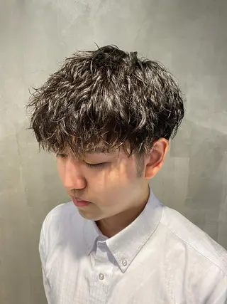 ショート パーマ メンズ Agu hair lore沼館店所属・八戸パーマ/メンズパ ーマ/シンゴ。のヘアスタイル
