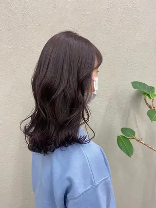 セミロング カラー 高松 沙耶のヘアスタイル