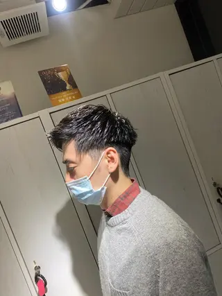 ショート メンズ 縮毛矯正とレイヤー カット/杉村凜汰郎のヘアスタイル