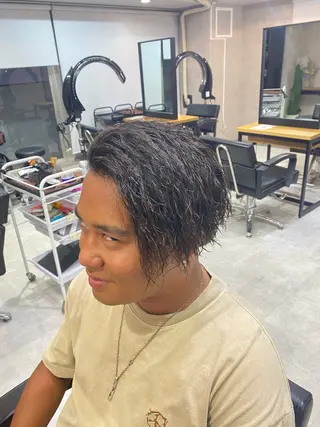 ミディアム パーマ メンズ 🐉『メンズ美容師』 吉田龍星🐉のヘアスタイル