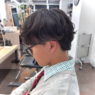 パーマ メンズ かどたはるな レイヤー/パーマのヘアスタイル