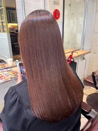 セミロング カラー パーマ 🦩レイヤー|透明感 カラー🦩makoのヘアスタイル
