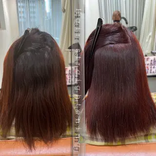 セミロング カラー 髪質改善ストレート Kantaのヘアスタイル