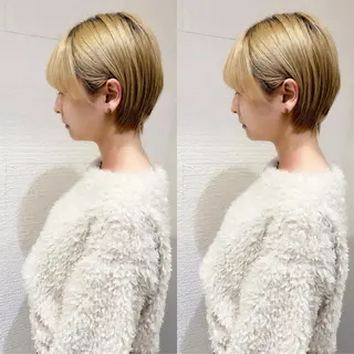 ショート ショート/ボブ/ 白髪ぼかし/しんやのヘアスタイル