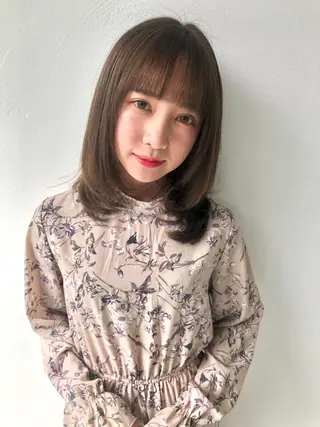 セミロング カラー ショート/ボブ/ 白髪ぼかし/しんやのヘアスタイル