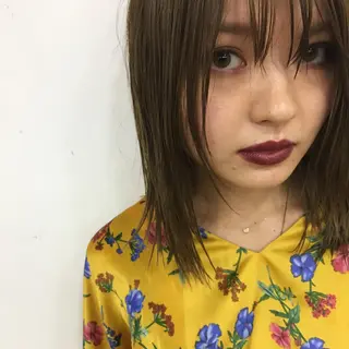 セミロング カラー ARMONY表参道所属・韓国風専門 RYOのヘアスタイル
