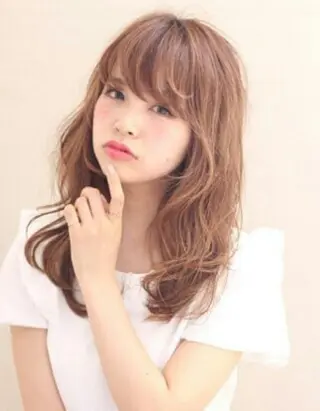 ロング パーマ 鎌倉 彩のヘアスタイル