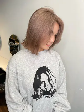 ミディアム カラー ヘアアレンジ maoブリーチ無し 似合わせカラーのヘアスタイル