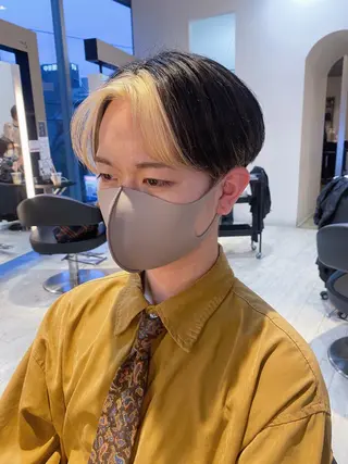 ショート メンズ 鈴木直之/ハイトーン /ボブ/美髪矯正のヘアスタイル