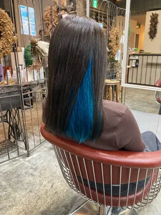 ロング カラー 新田龍之輔 →メンズ／派手髪のヘアスタイル