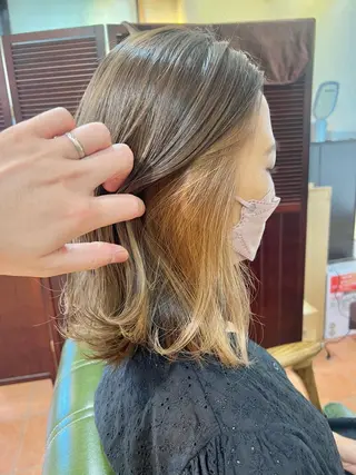 ミディアム カラー 石井 佑樹のヘアスタイル
