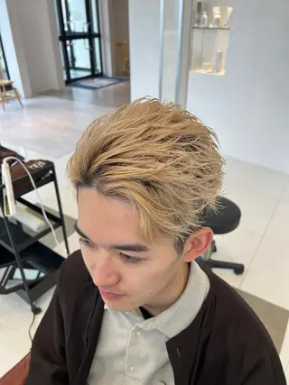 カラー メンズ 野口 竜矢のヘアスタイル