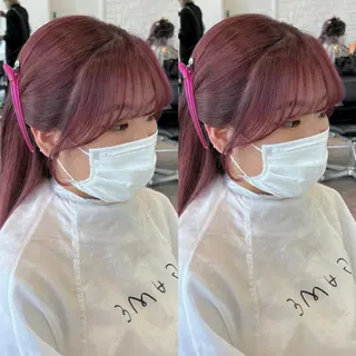 ミディアム カラー ヘアアレンジ GAME 天神所属・レイヤーカット指名 No.1💖マユカのヘアスタイル