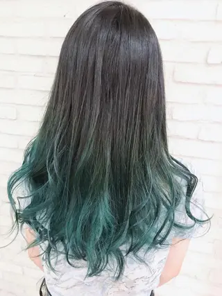 ロング カラー 横浜🍒ルーツカラー エクステ／RIEのヘアスタイル