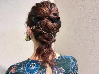 セミロング ヘアアレンジ kiyoshi nakazaki所属・kiyoshi🌱 megumiのヘアスタイル