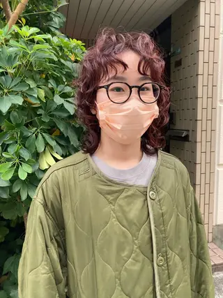 セミロング パーマ Izumi所属・ヨシアキ/パーマ/ ウルフ/ボブ/メンズのヘアスタイル