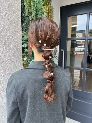 ヘアアレンジ 🪽ナチュラルヘア＊ 大下唯奈🪽🫧のヘアスタイル